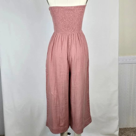 Bishop + Young Antropologie Lagenlook Wide Leg Jumpsuit Elva 100% Cotton Sz S - Picture 6 of 15